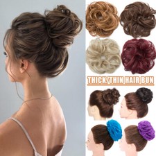 Curly Messy Hair Bun Hair Extensions Fake Piece Updo Scrunchie Natural As Human