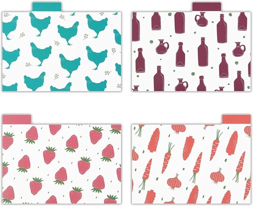 Outshine 24 Pack 4x6 Recipe Farmhouse Card Dividers Organizers Tabs - Picture 16 of 45