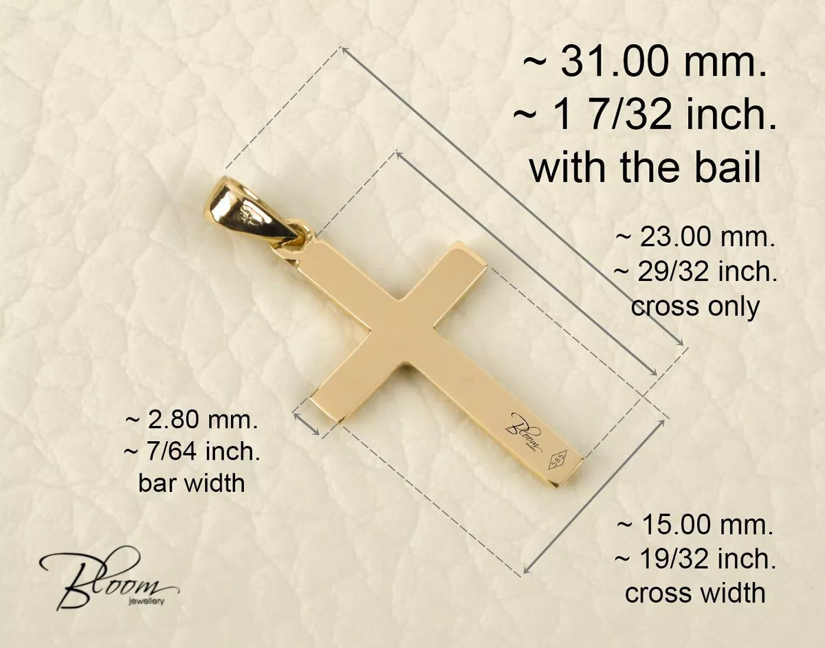 Ebay gold cross pendant discount