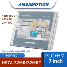 7'' PLC All in One AMX-S7-200 MR0701NE Ethernet Monitor 16DI 16DO 4AI 2AO HMI