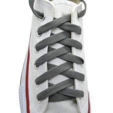 Flat 27,36,45,54,63" Athletic Dark Gray Sneaker Strings Shoelace 1,2,4,6,12 Pair