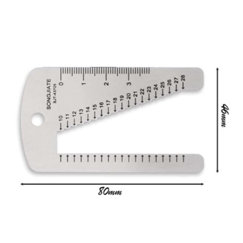 Stainless Steel Measuring Tool Watchband Ruler Leather Craft Watch
