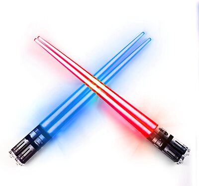 Lightsaber Chopsticks Light Up, Star Wars Blue & Red 