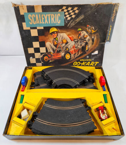 Vintage Scalextric Triang GK1 Go-Kart Racing Set, Boxed, Very Rare - Afbeelding 1 van 24