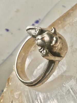 James Yesberger cat ring sleeping kitten band Size 5.75 sterling