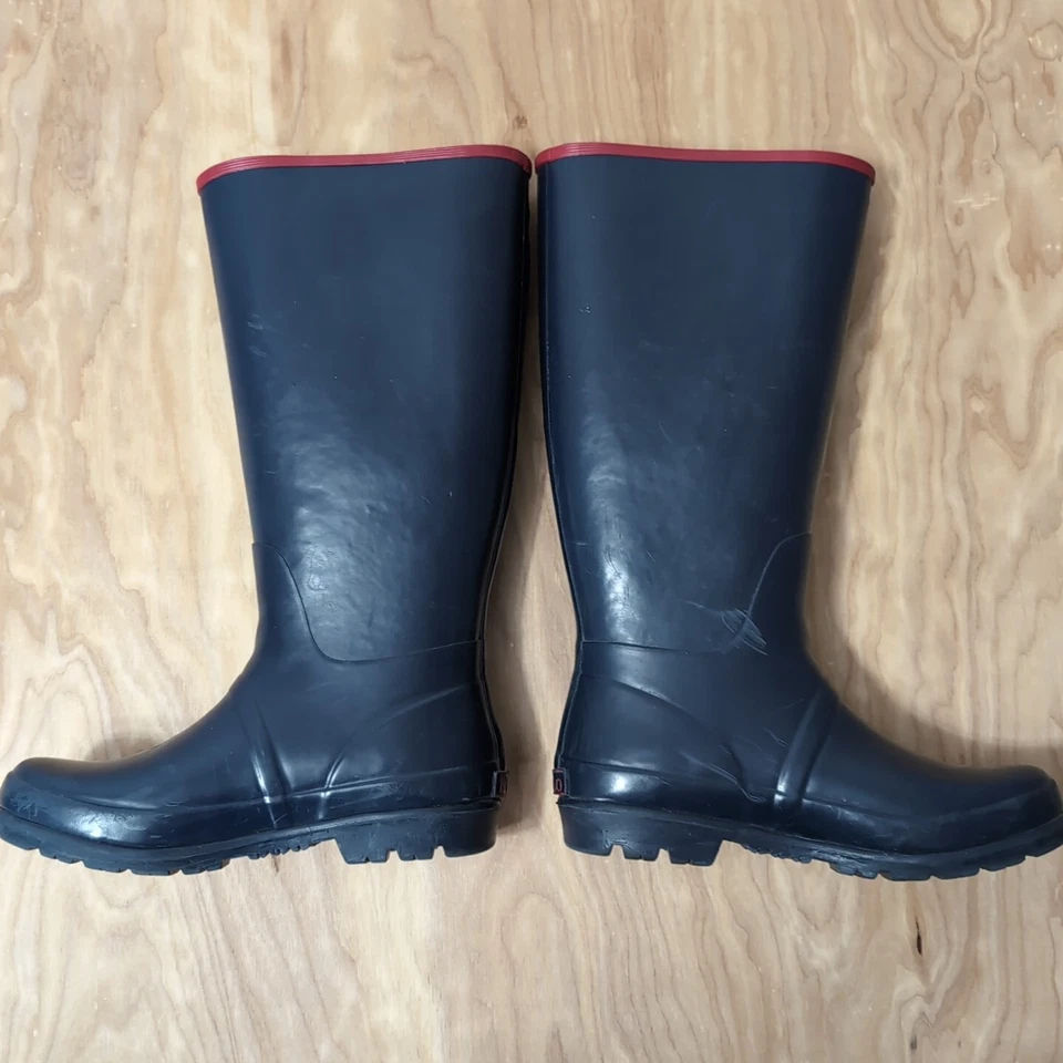 Polo Ralph Lauren Bota de Lluvia de Goma Azul Marino Rojo Poni Niños 4.5 Foto 2 de 4