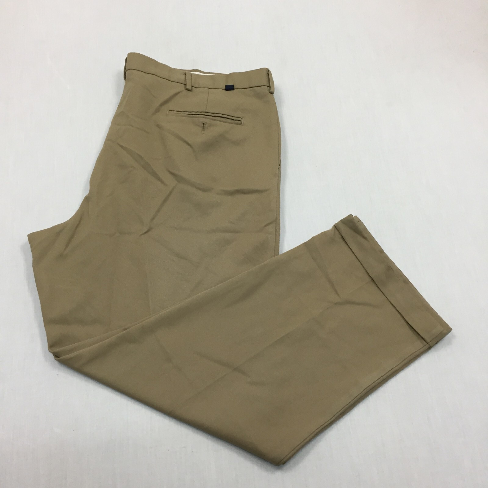 Dockers Chino Trousers Polyester Mix Pants Straight Fit Mens Size 42W 30L Beige