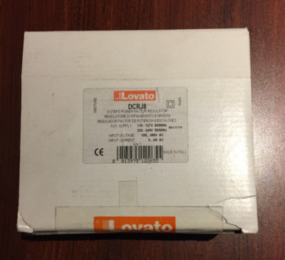 Lovato DCRJ8 8 Step Power Factor Controller Regulator *NEW IN BOX*