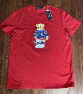 NWT POLO RALPH LAUREN POLO BEAR RED T-SHIRT SZ L | eBay