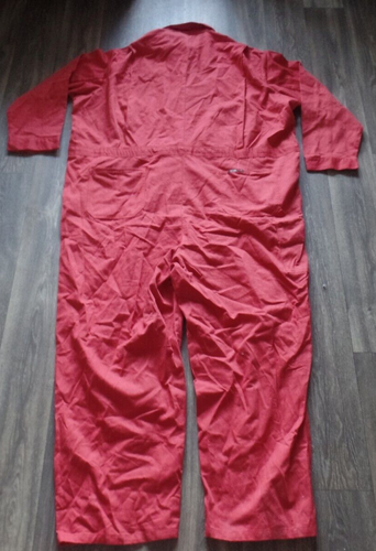NWT Walls FR Fire Resistant Work Wear Mens 60 Tall Regular RED Coveralls Suit - Picture 7 of 7