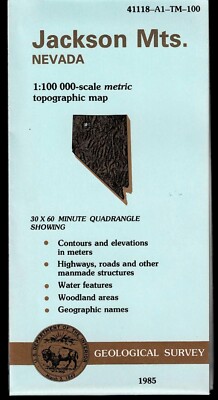 USGS Metric Topographic: Jackson Mountains, Nevada 1985 Topo Map