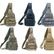 Men Molle Tactical Sling Chest Bag Assault Pack Messenger Shoulder Bag Backpack
