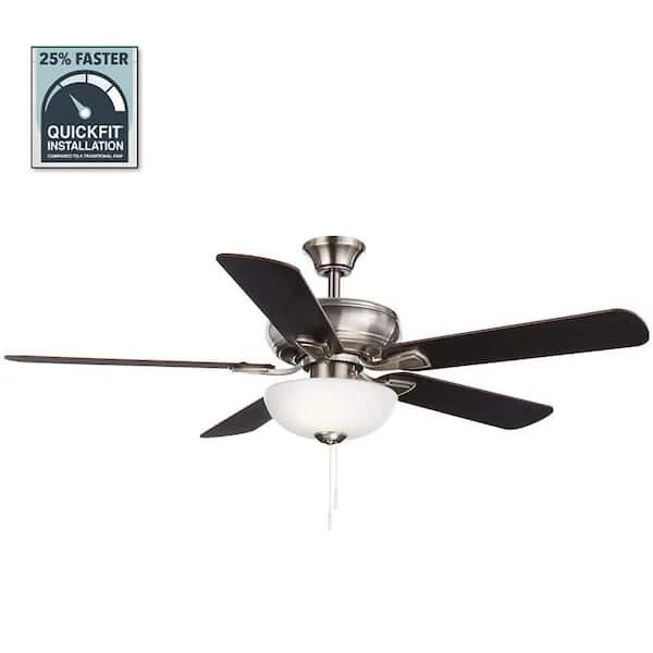 FOR PARTS ONLY-Canopy- Hampton Bay  Rothley II 52" Brushed Nickel Ceiling Fan - Image 2 of 4
