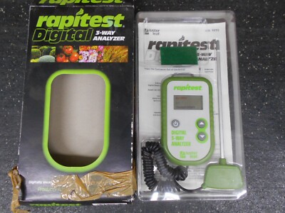 LUSTER LEAF RAPITEST DIGITAL 3 WAY ANALYZER 1835 PH FERTILITY TEMPERATURE