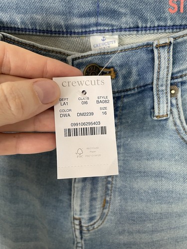 NWT J.Crew Boys Crewcuts Slim Stretch Jeans In Light Wash Size 16 - Picture 7 of 11