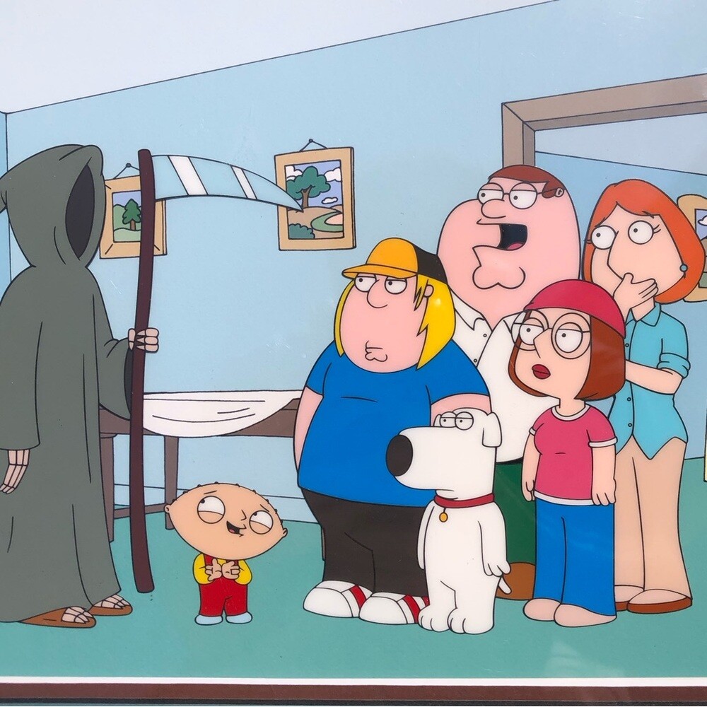 Rare Family Guy Death Is A B*tch Hand Painted Limited Edition Cel
