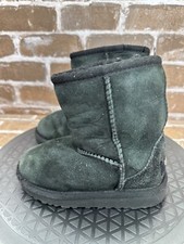 UGG Australia Black Classic Short Winter Boots 5251T Girls Toddler Size 8