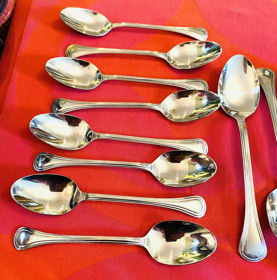 Gibson SOUTH BAY Contorno Borde Líneas Verticales Brillante 26- Cucharas Tenedores Lote Foto 4 de 4