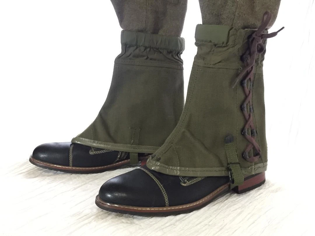 Hiking Boot Gaiters Canvas Leather Post Apocalypse Bug Out Bag Survival Gear OS
Opens in a new windo