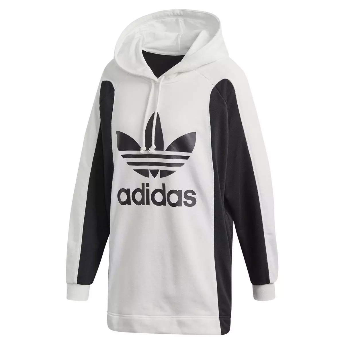 BLACK COMFY WHITE OVERSIZE ORIGINALS BELLISTA NEW WOMEN\'S adidas HOODIE eBay TREFOIL |