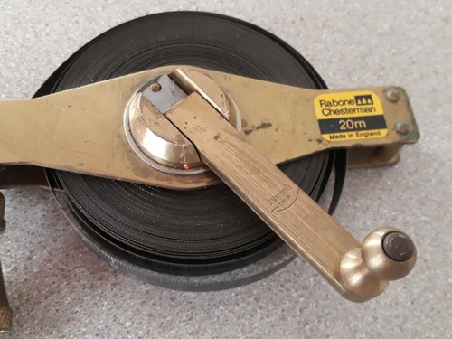 Vintage Rabone Chesterman Surveyor Tape Measure with Brass Fittings - 20 metre - Picture 6 of 12