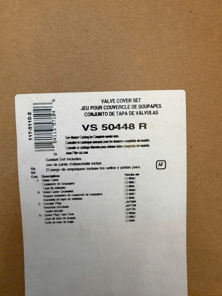 Комплект прокладок крышек клапанов Fel-Pro VS 50448 R для Acura Legend RL TL 91-04 годов выпуска - Изображение 2 из 2