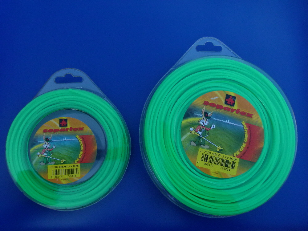 Fil débroussailleuse rond 2,4mm x 95m pour nettoyer bordures et herbe haute