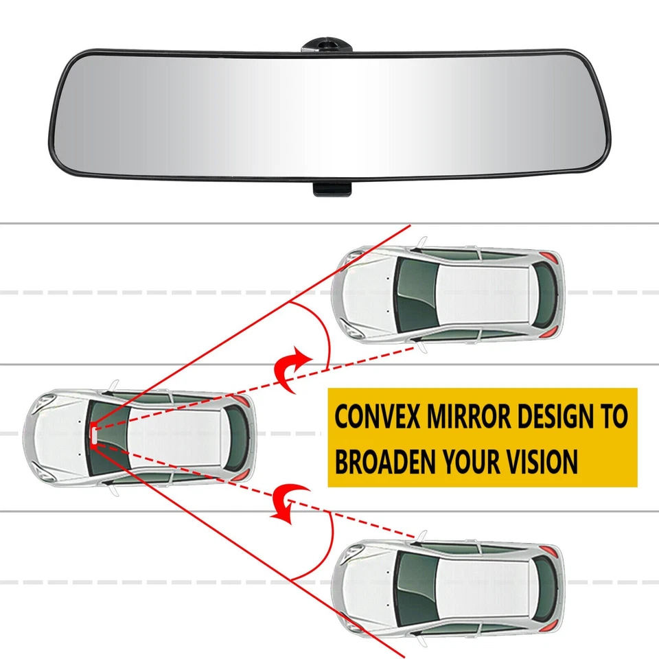 Espejo retrovisor interior gran angular extra grande de 8" para Ford SUV furgoneta camioneta Foto 3 de 4