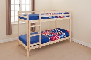 Wooden Bunk Bed Kids Childrens 2ft6, Small Wooden Bunk Beds