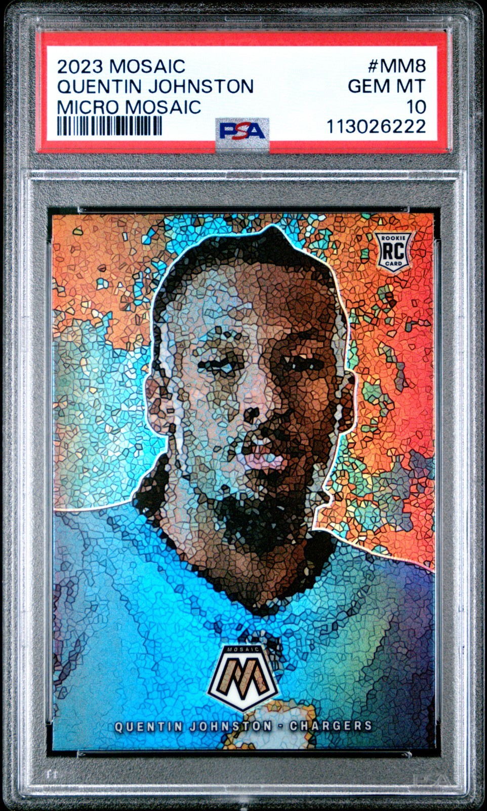 2023 #MM8 Quentin Johnston RC Micro Mosaic PSA 10 GEM MINT #113026222