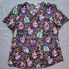 Disney Nightmare Before Christmas Women's Scrub Top Size SM