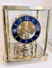 Zz ATMOS Classic Uhr JLC Kaliber 540 nachtblaues Zifferblatt - Platin u. Nickel
