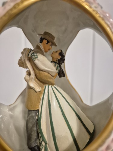 1996 Gone With The Wind Franklin Mint Egg Scarlett And Rhett Butler - Picture 2 of 5
