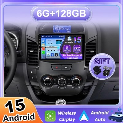 9''IPS Für Ford Ranger Xlt 2011-2016 Android 15 Autoradio GPS Car Play 6GB+128GB 