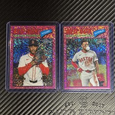 2026 Topps Heritage Aroldis Chapman & Ceddanne Rafaela Pink Sparkle Red Sox