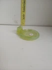 ​Fenton Yellow Vaseline Glass Hobnail Opalescent Trinket Dish Glows UV...