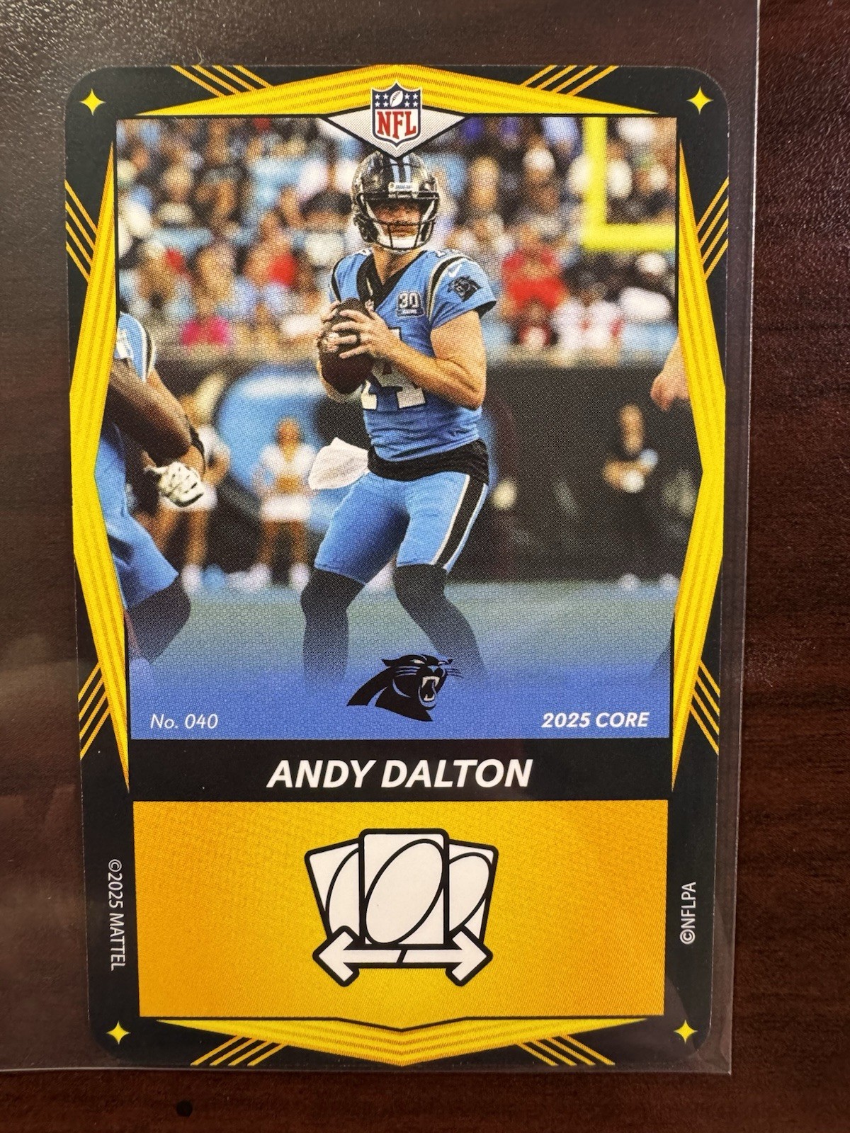 2025 Uno Elite Yellow - #040 Andy Dalton - Carolina Panthers