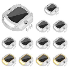 Solar Driveway Lights Dock Deck Lights 12 Pack,2 Colors in 1,Solar Powered Wa...