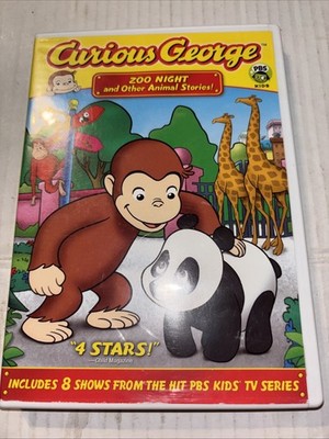 Curious George - Zoo Night & Other Animal Stories - DVD - GOOD