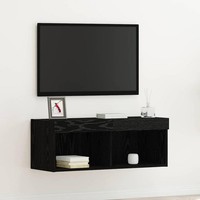 Tv-Schrankset 80 X 30 X 30 Cm Schwarz Eichen-Optik
