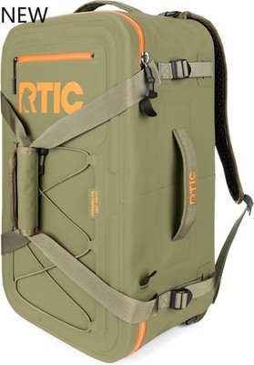 RTIC Ultra Dry Duffle Pack,Waterproof Outdoor Backpack Floating Bag,Olive&Orange