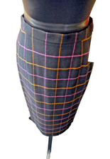 Skirt Laurel by Escada Knee Length Black Box Check Vintage NWT Size 36 6
