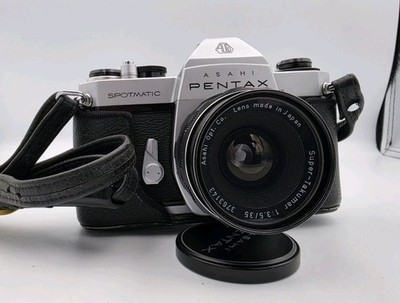 Asahi Pentax Spotmatic SP 35mm Camera Super Takumar KALT 49MM LENS Case JAPAN