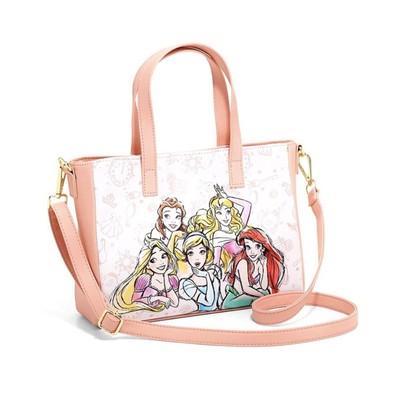 Loungefly Disney Princess Sketch Satchel Shoulder Hand Bag Detachable Strap NWT
