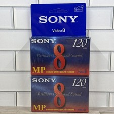 Sony 8mm 120 Minutes P6-120MPL Video 8 MP Standard Video Tapes Lot Of 2 Sealed