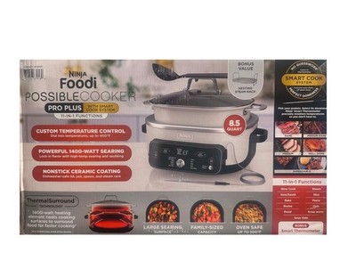 Ninja Foodi PossibleCooker PRO Plus 11-in-1 Smart Cook System White 30% Faster