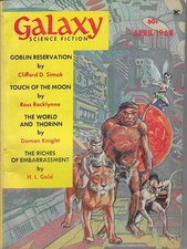 GALAXY SCIENCE FICTION, APRIL 1968, CLASSIC OLD SCIENCE FICTION DIGEST!!!