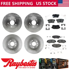 For 2003-2011 Honda Element Front Rear Brake Rotors & Ceramic Brake Pads