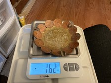 Silver Ash Tray Vintage Mexican, 1.1 Ozs. Silver, 13 X (20) Centavos 1955 to 70