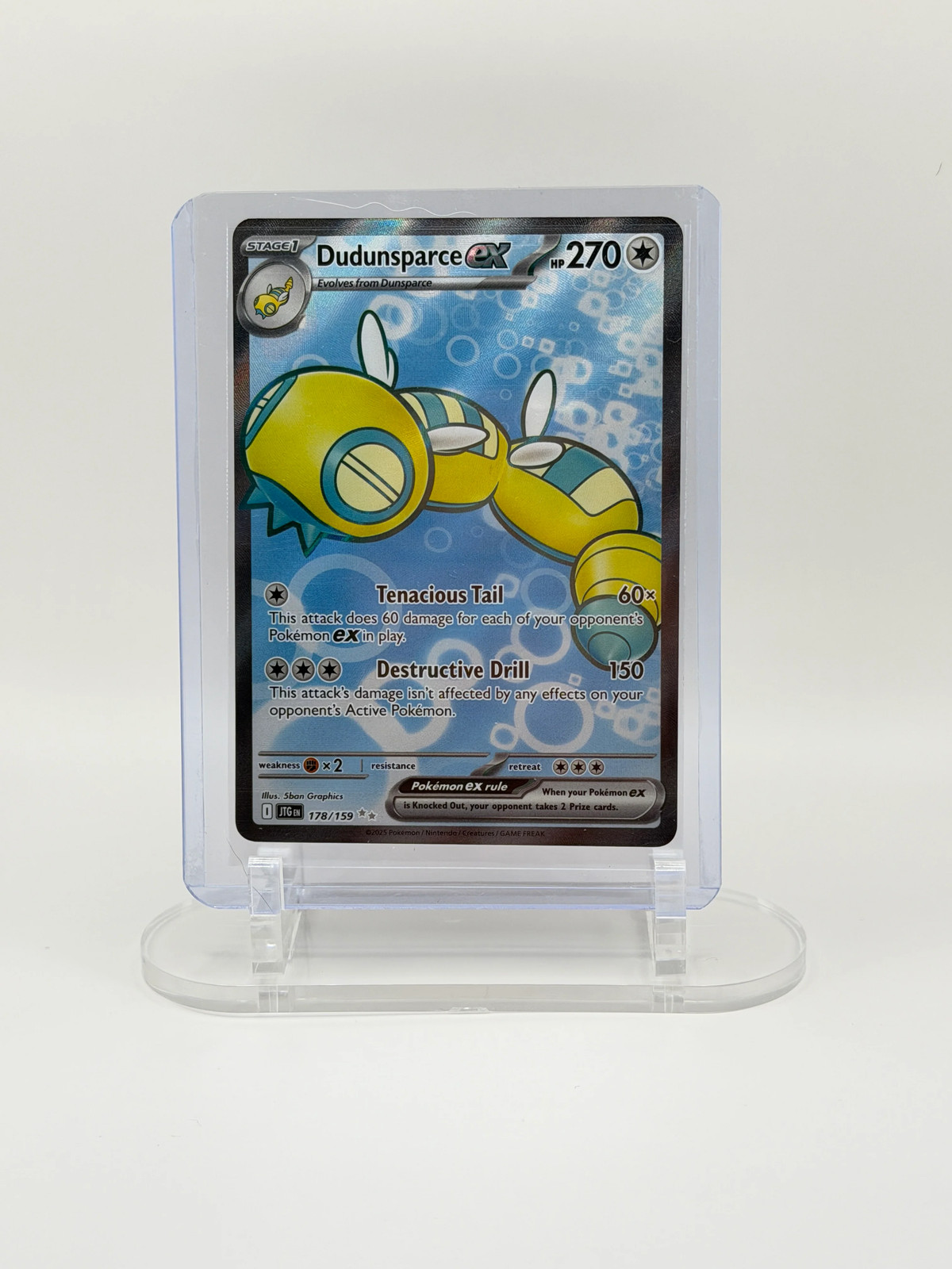 Dudunsparce ex 178/159 Ultra Rare Journey Together Pokemon TCG